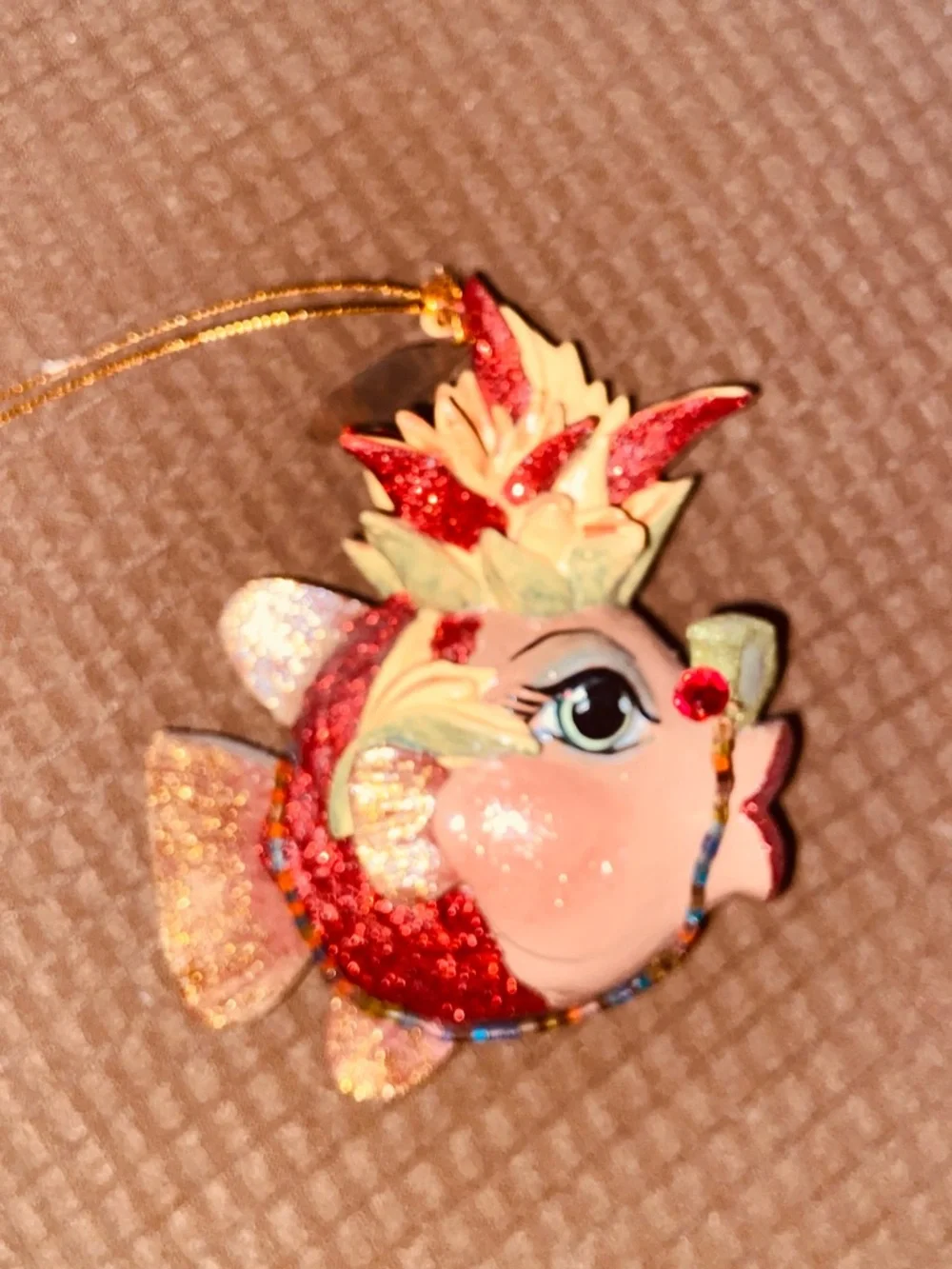 7 Katherine’s Collection - Kissing Fish Ornament - 1.75
